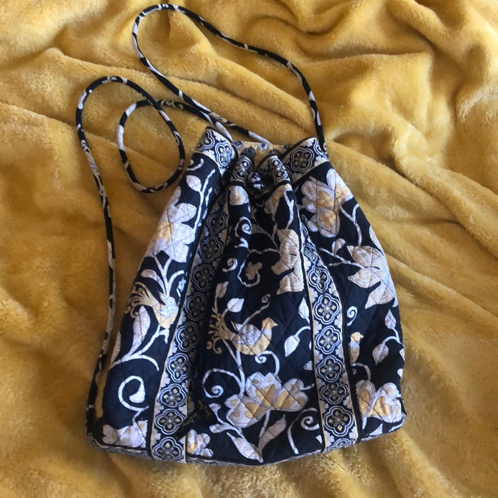 Vera Bradley yellow bird sling back pack